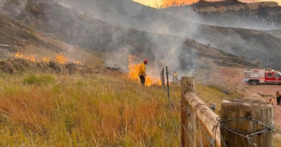 Agriculture disasters include wildfires, which not only burn pastures but also damage fencing. Courtesy Photo